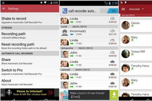 Android'de telefon görüşmesi kaydı nasıl etkinleştirilir Program şu anda iyi çalışıyor