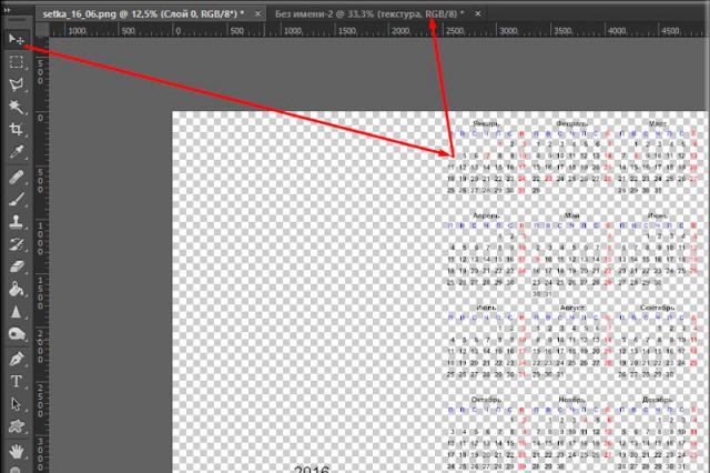 Comment faire un calendrier dans Photoshop CS6